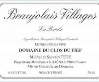 Michel Tete Domaine du Clos du Fief Beaujolais Villages 'La Roche', France 2022 (750ml) (750ml)