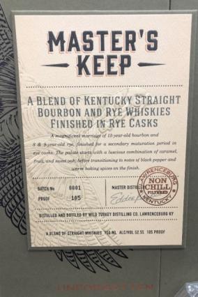 Wild Turkey 'Master's Keep' Unforgotten Kentucky Blended Bourbon and Rye Whiskey, USA (750ml) (750ml)